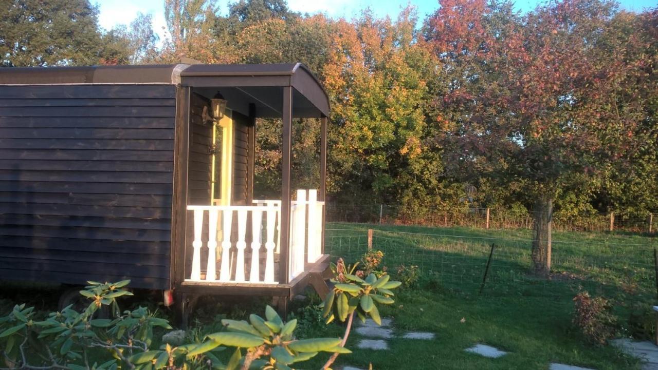 Pipowagen Elsebein Groningen Westerwolde Unieke Ligging Met Eigen Tuin En Vrij Uitzicht Over Veld Naar Natuurgebied Onstwedde Exterior foto